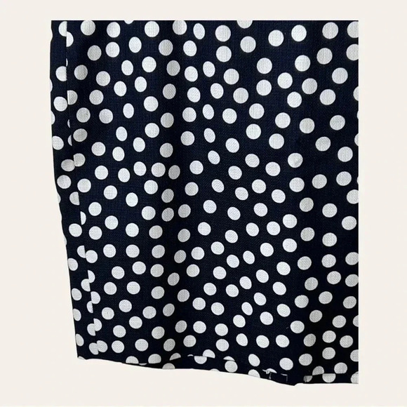 0189W. J. CREW “PENCIL SKIRT” POLKA DOT NAVY BLUE AND WHITE IN COLOR SLIT SZ 12P - Picture 5 of 12